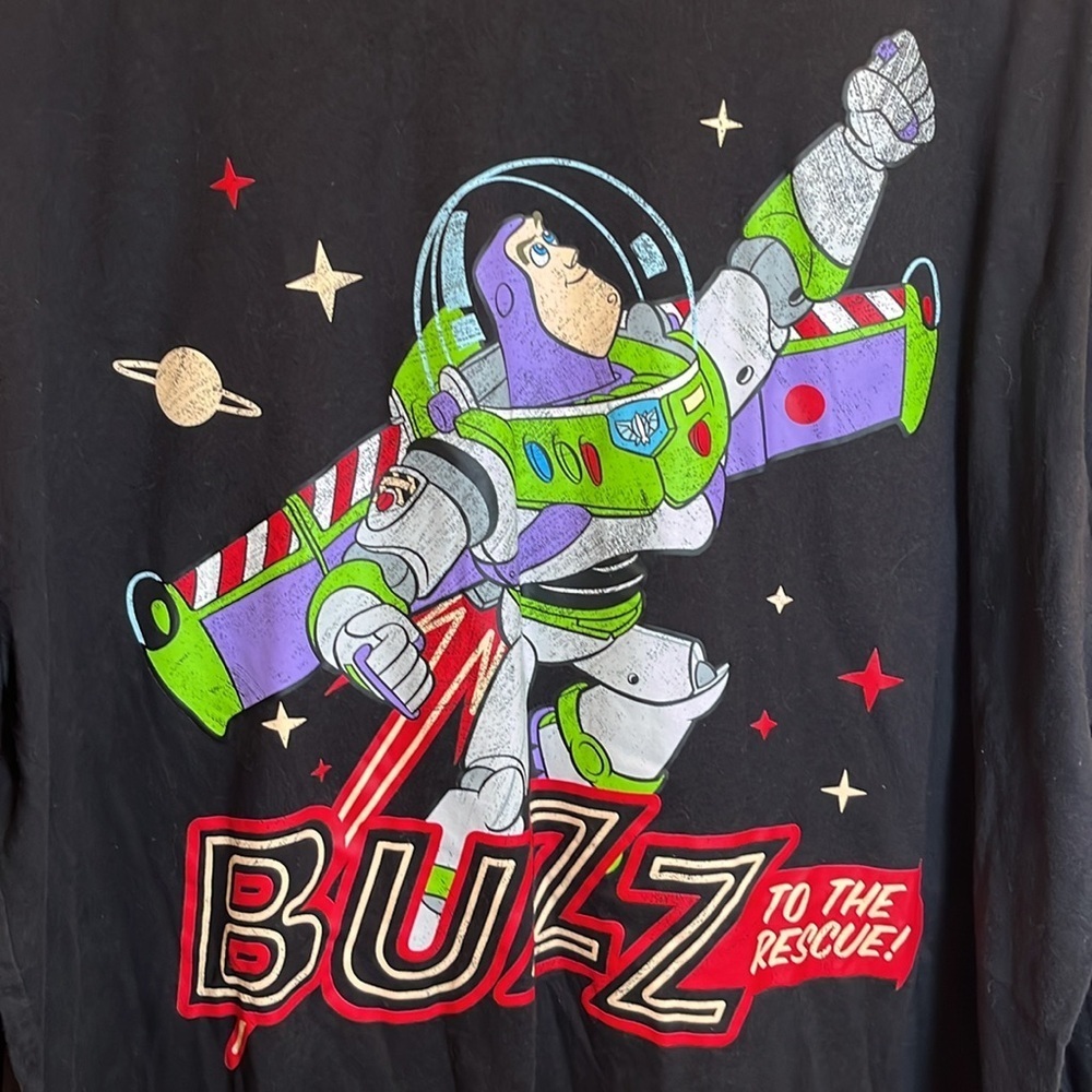 Disney Buzz Lightyear Black Vacation Plus Size Long Sleeve Shirt - Picture 3 of 10